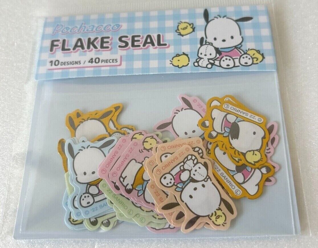 DAISO Sanrio Flake Seal 40 Sticker Shining golden Kawaii JAPAN LIMITED