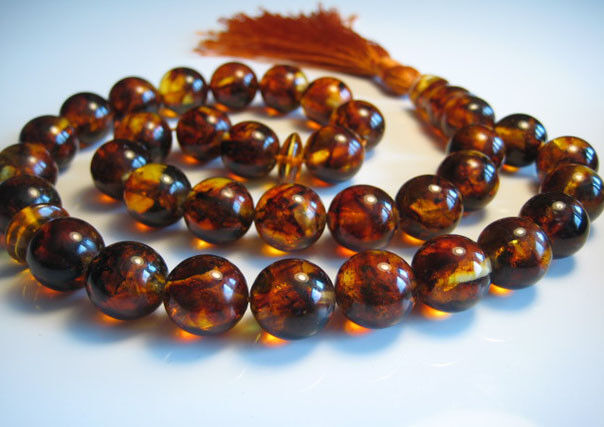 Islamic Prayer Baltic Amber 33 beads 23 g 
