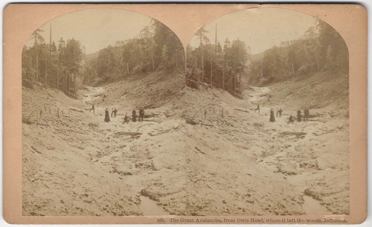1885 The Great Avalanche Jefferson New Hampshire Kilburn Vintage Stereoview