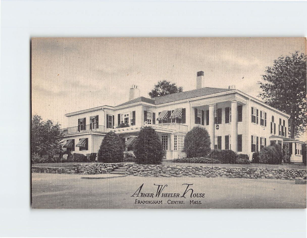 Postcard Abner Wheeler House Framingham Centre Massachusetts USA North America