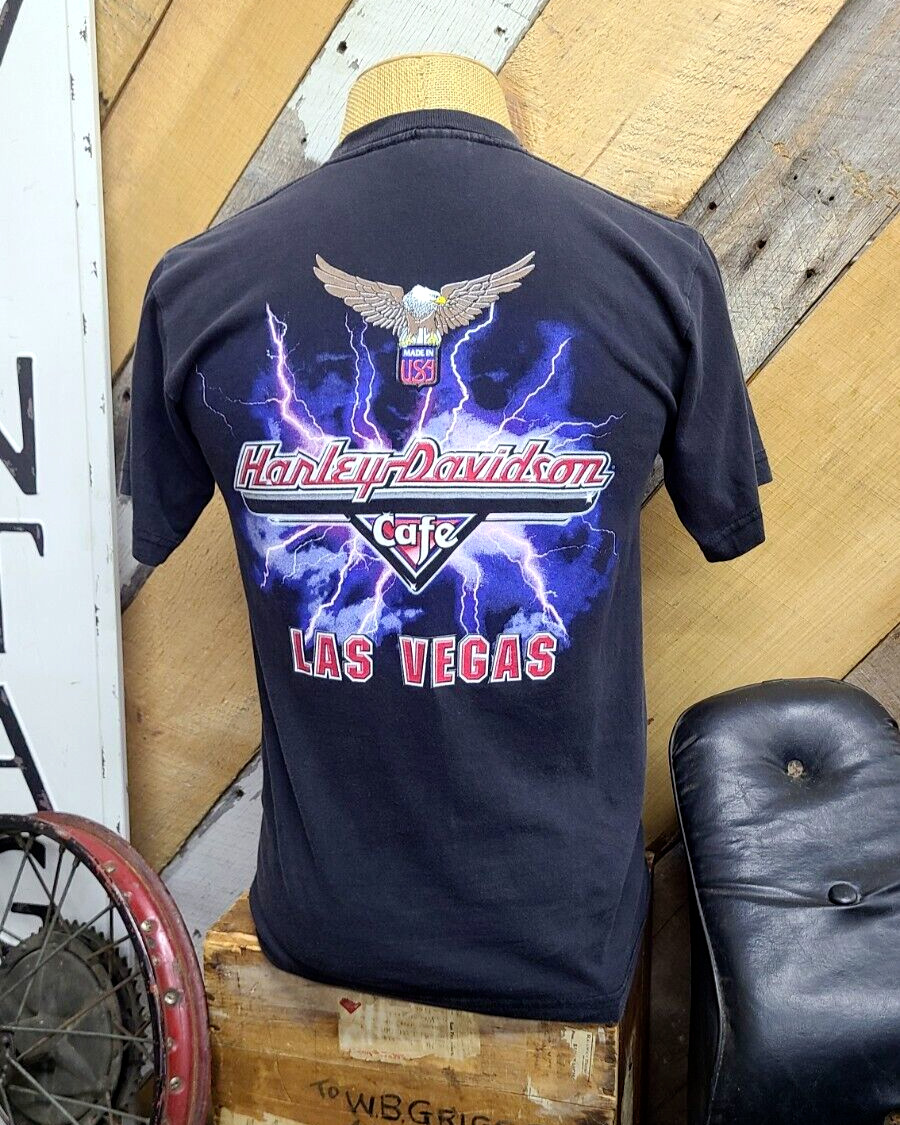 Vtg Harley Davidson Cafe T-Shirt- Las Vegas, NV - Offically Licensed- Men's Med