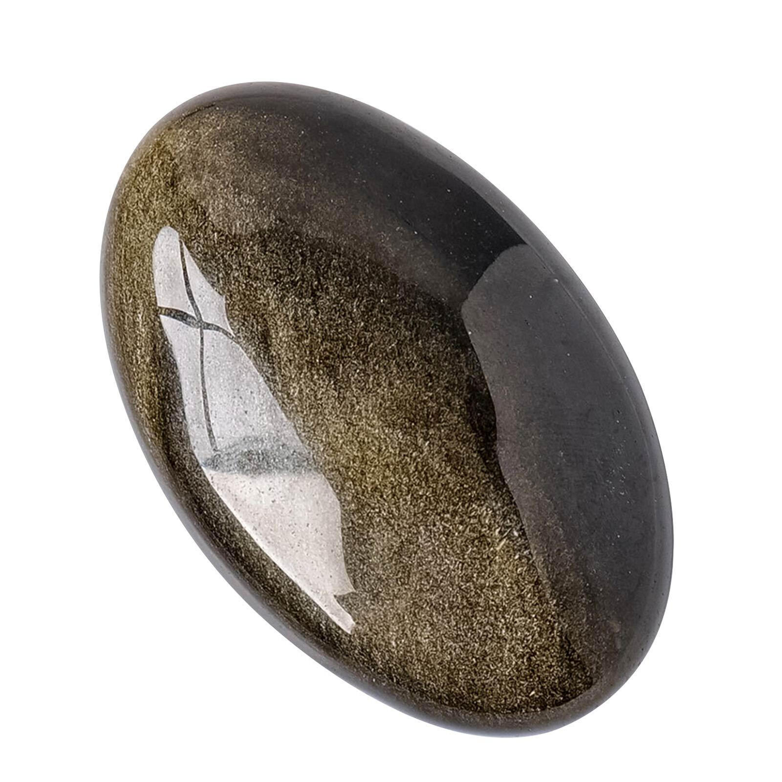 Black Obsidian Palm Worry Stone Crystal Smooth Polished Pocket Gemstone Gifts