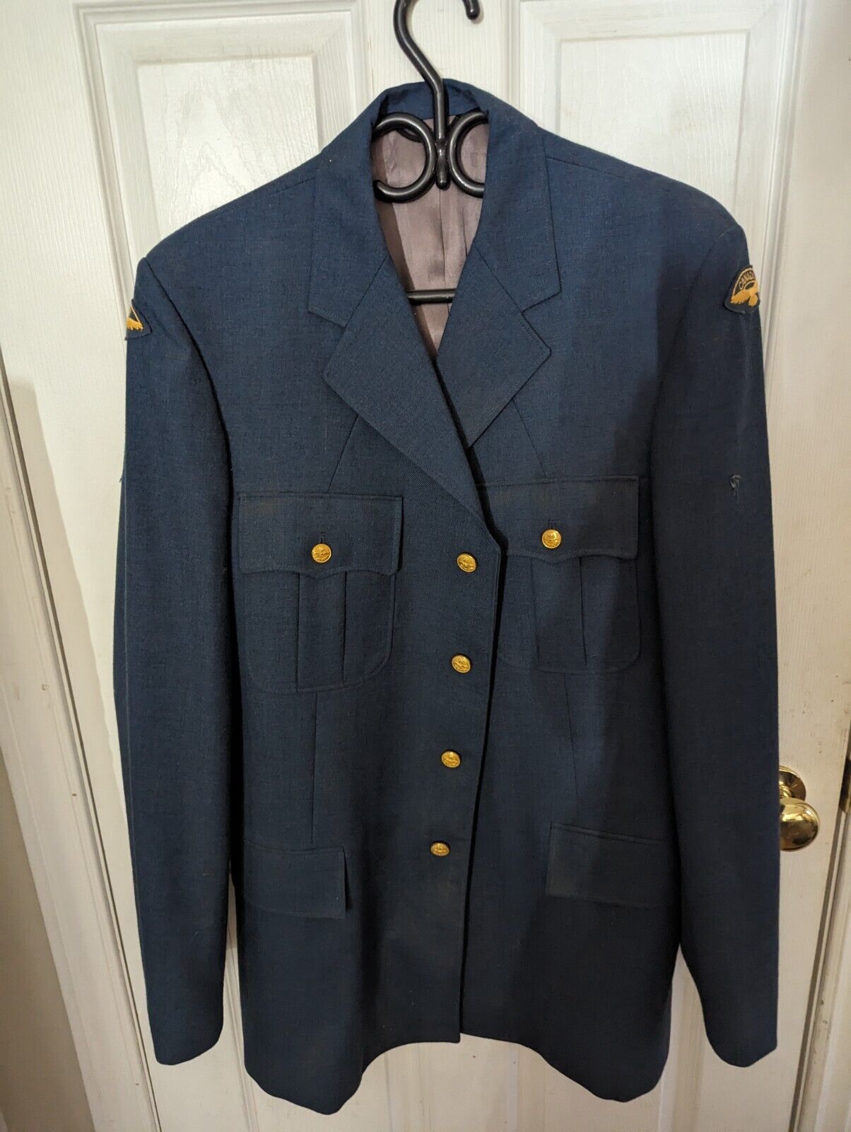 1990 Canadian Canada Air Force Dress Jacket Tunic Blue