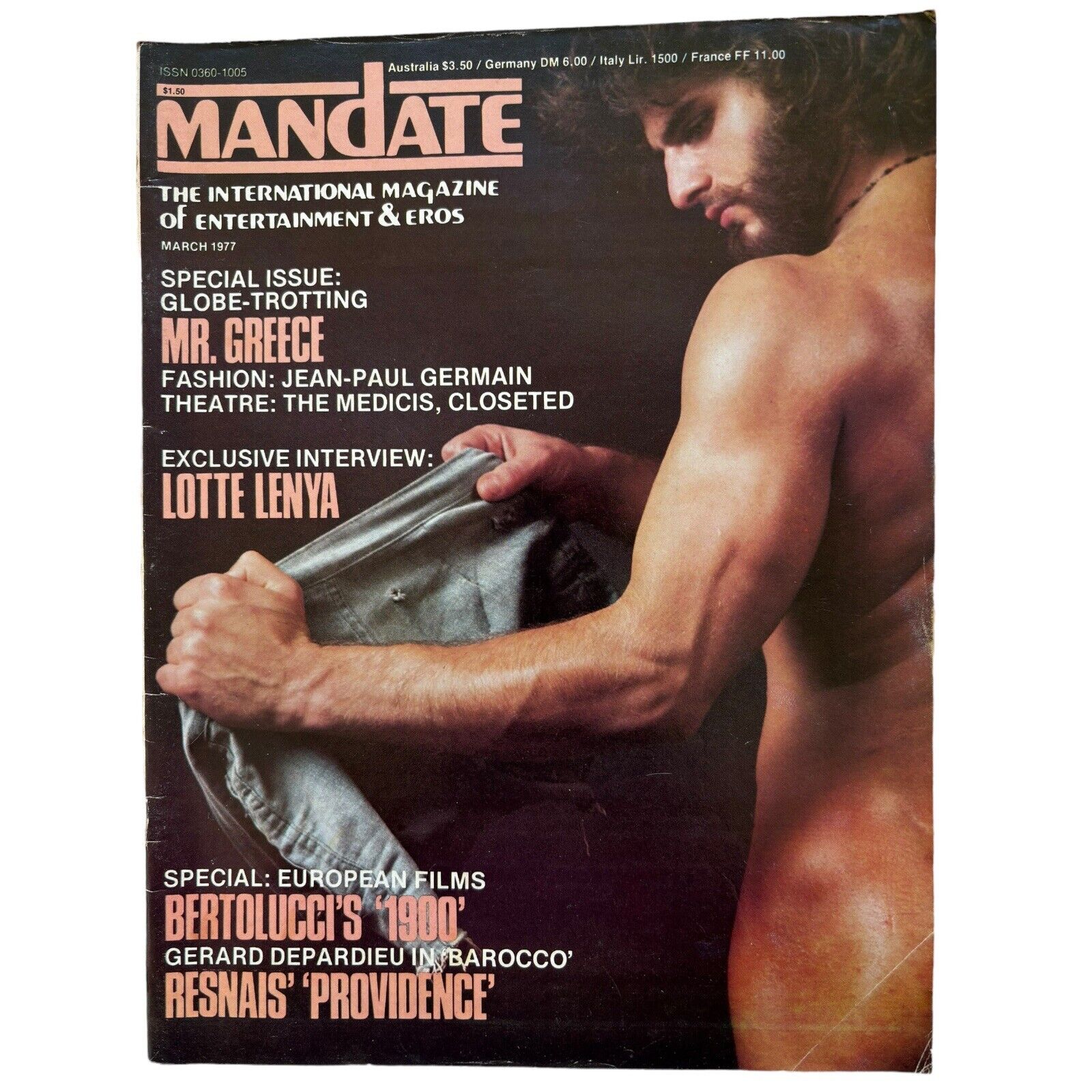 Vintage 1977 Gay Interest Magazine Playgirl Like Mr. Greece March 1970’s