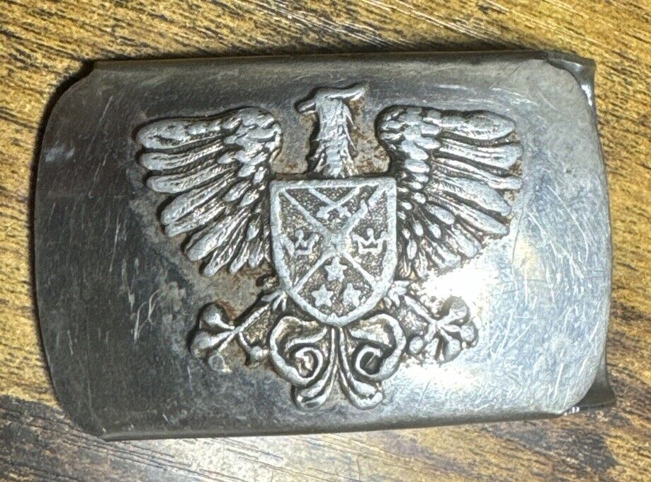 Antique Pre War Prussian Germany Military Eagle Crested Belt Buckle