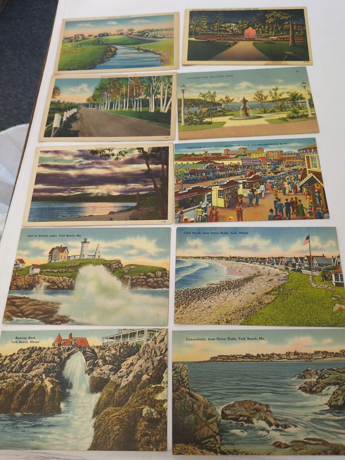 Vintage Mixed Lot of 25  Maine Post Cards 10 Linen, 50s-70s