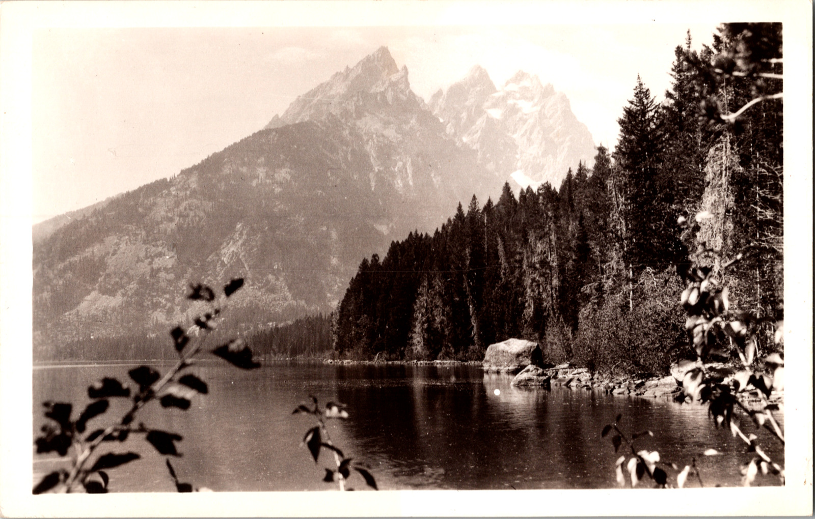 Jenny Lake Grand Teton National Park Wyoming RPPC Real Photo Postcard Unposted