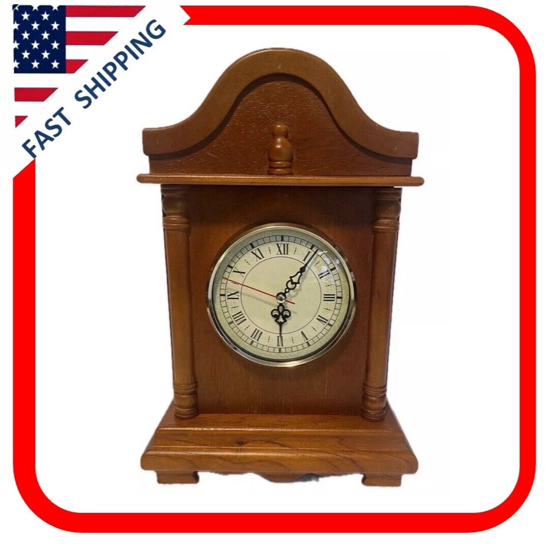 Vintage Solid Wood Hand Made Clock Digital Quarts Movement Westminster Chime