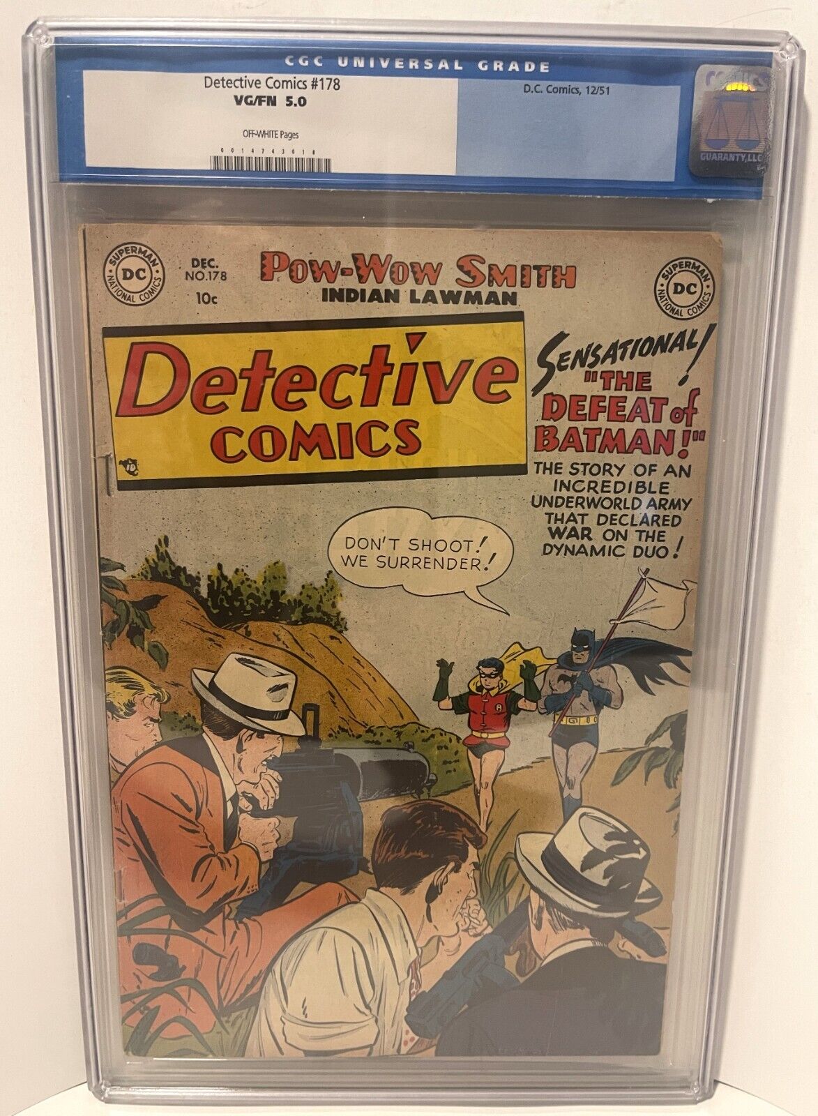 DETECTIVE COMICS #178  CGC  5.0  DC 1951