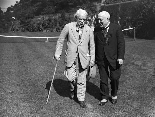 David Lloyd George with Henry Fildes, whose Liberal candidature 1925 Old Photo