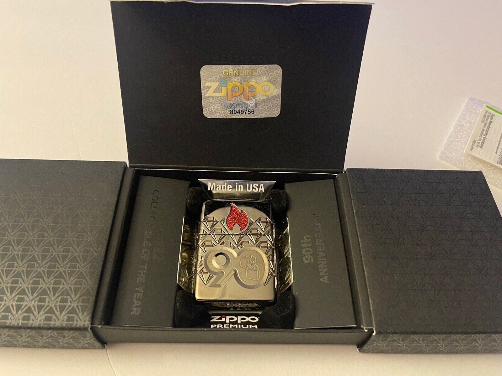 Zippo Windproof Lighter 90th Anniversary Collectible Of The Year Low # 67/6000