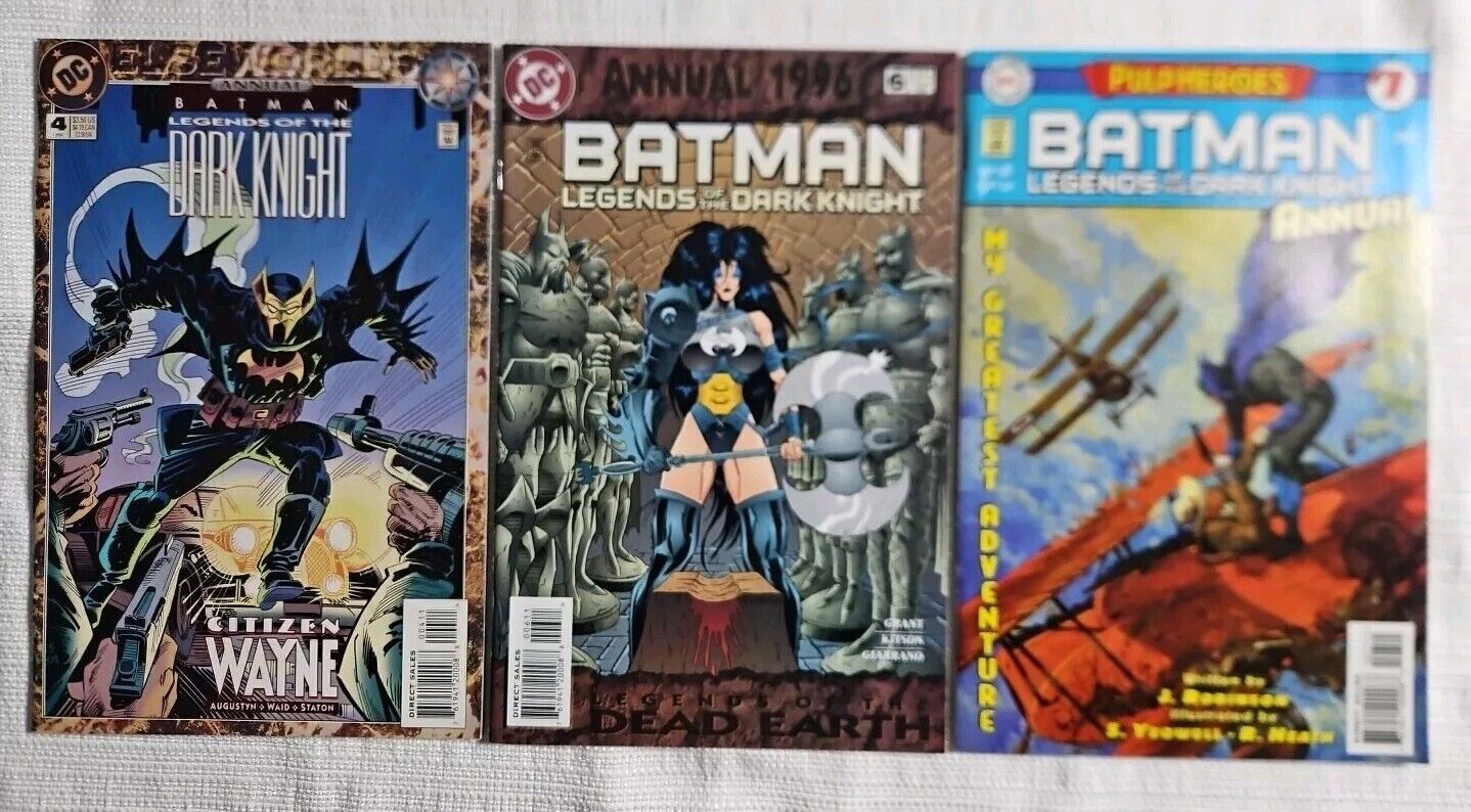 Annual Batman Legends Of The Dark Knight #4, 6 & 7 1994, 1996 & 1997 DC Comics