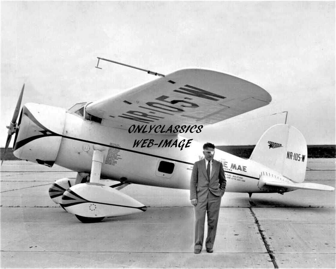 \'33 PILOT AVIATOR WILEY POST LOCKHEED VEGA AIRPLANE 8x10 PHOTO HISTORIC AVIATION