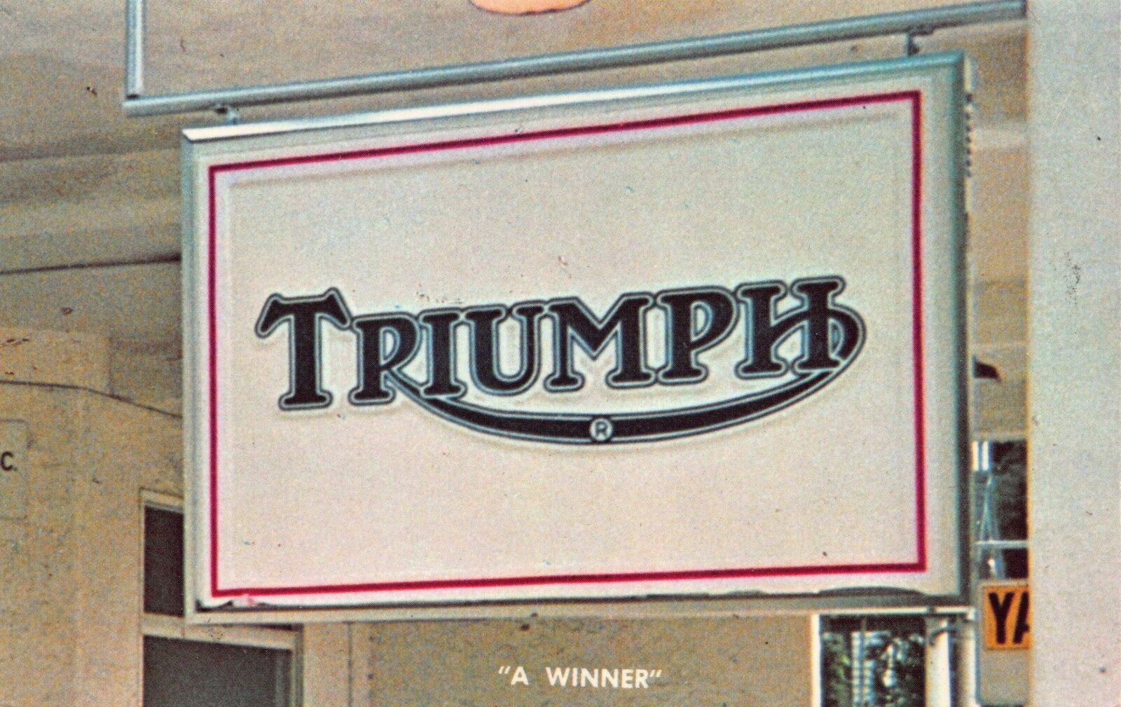 AD Postcard Triumph CD357-A Outdoor Electric Sign Milwaukee, Wisconsin~119536