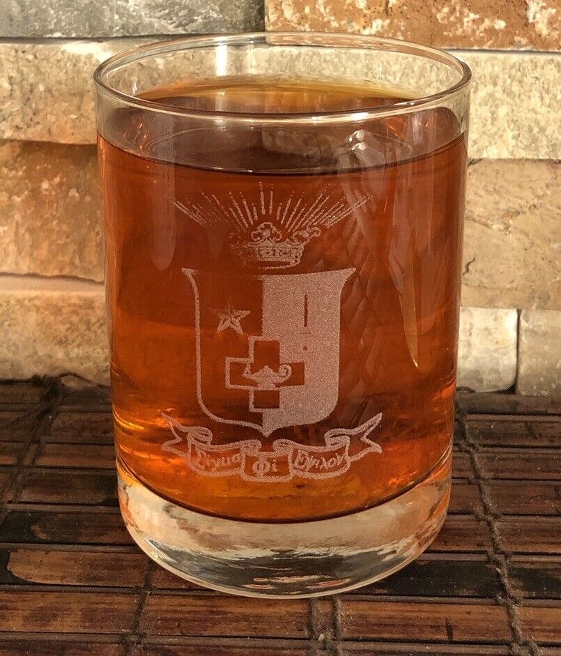 Sigma Phi Epsilon Collectible Whiskey Glass 8 Oz