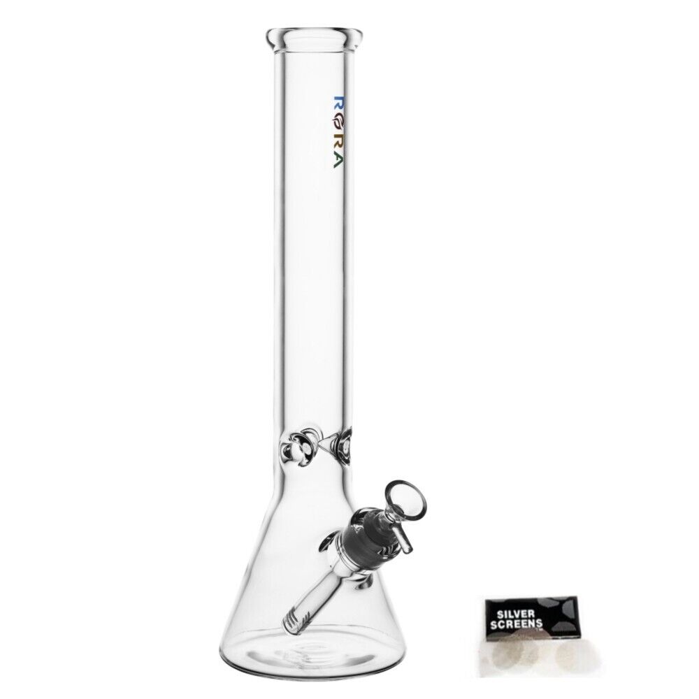 16in 6mm Thick Glass Bong Heavy Beaker Hookah Water Pipe 14mm Bowl USA