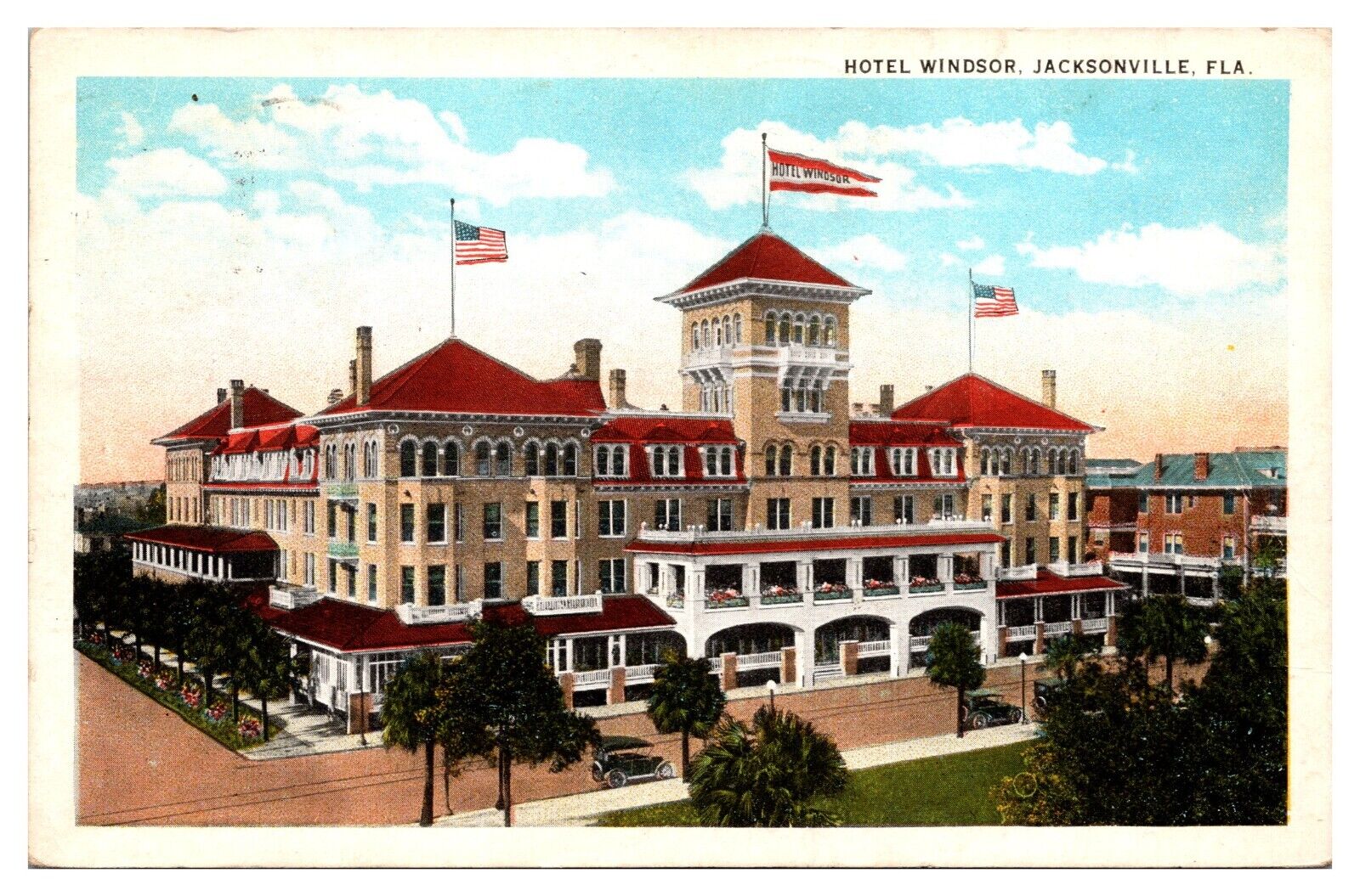 1924 Hotel Windsor, Jacksonville, FL Postcard