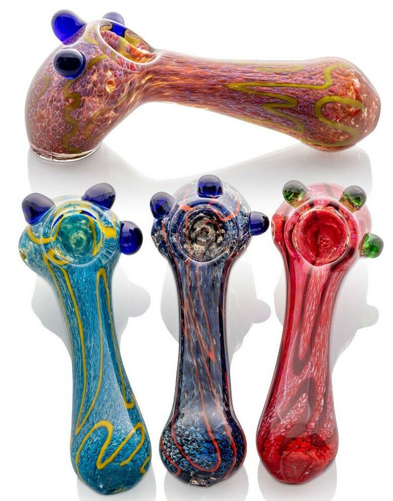 Buy 1 Get 1 50% Off 4.5″ PREMIUM Glass Spoon Pipe Tobacco Bowls - Marble Hammer