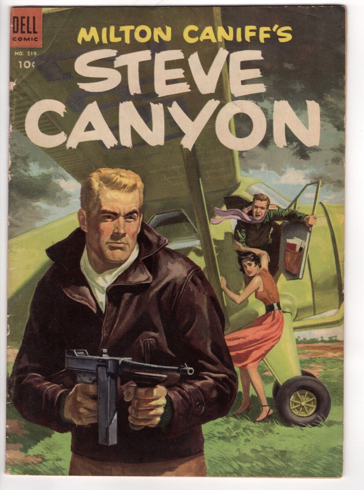 FOUR COLOR 519  Milton Caniff's STEVE CANYON  1953  G-VG  Dell  Overgard art
