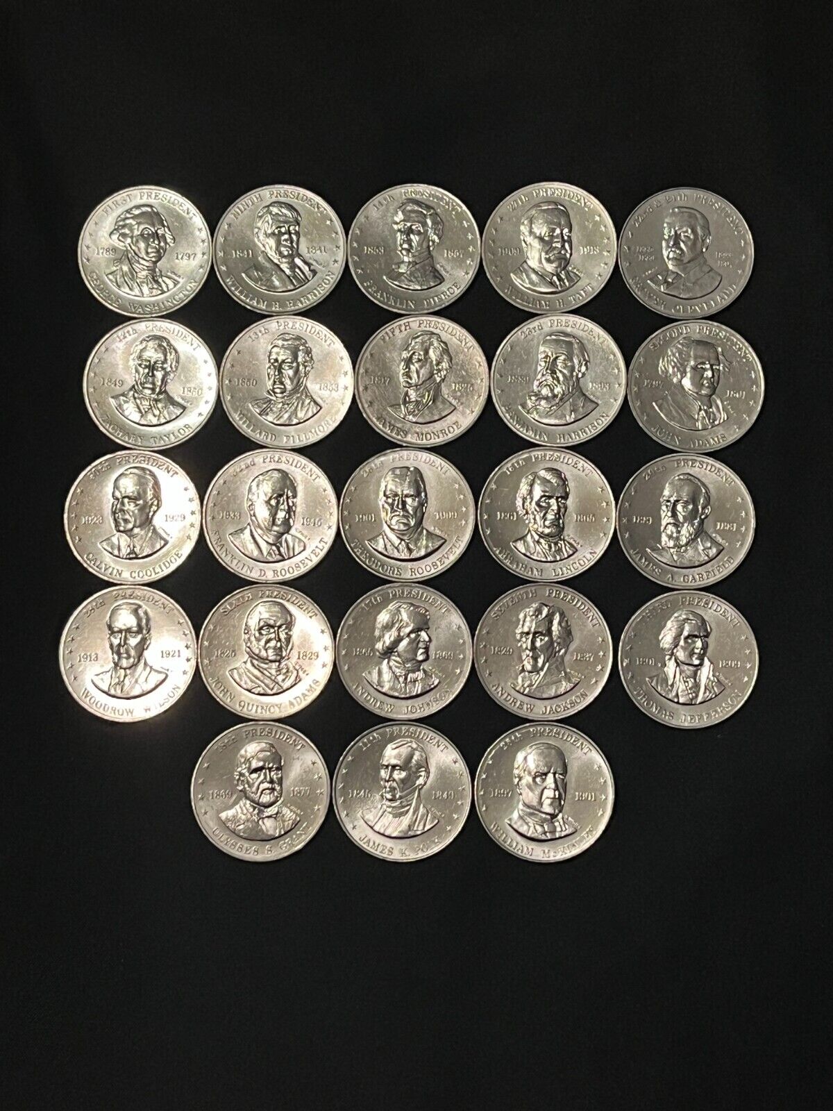 SHELL'S 1968 MR. PRESIDENT COIN GAME 23 DIFFERENT COINS
