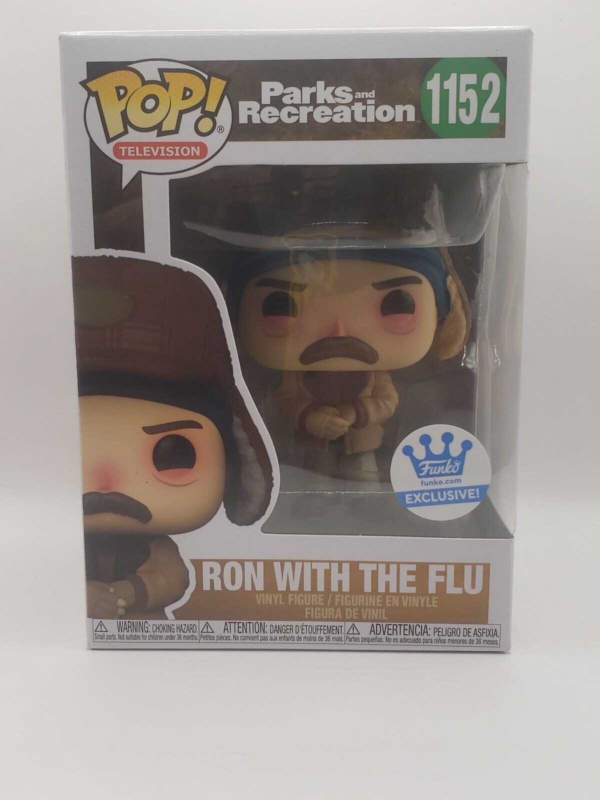 Ron with the Flu #1152 Funko Shop Exclusive Parks And Recreation PoP TV NEW 