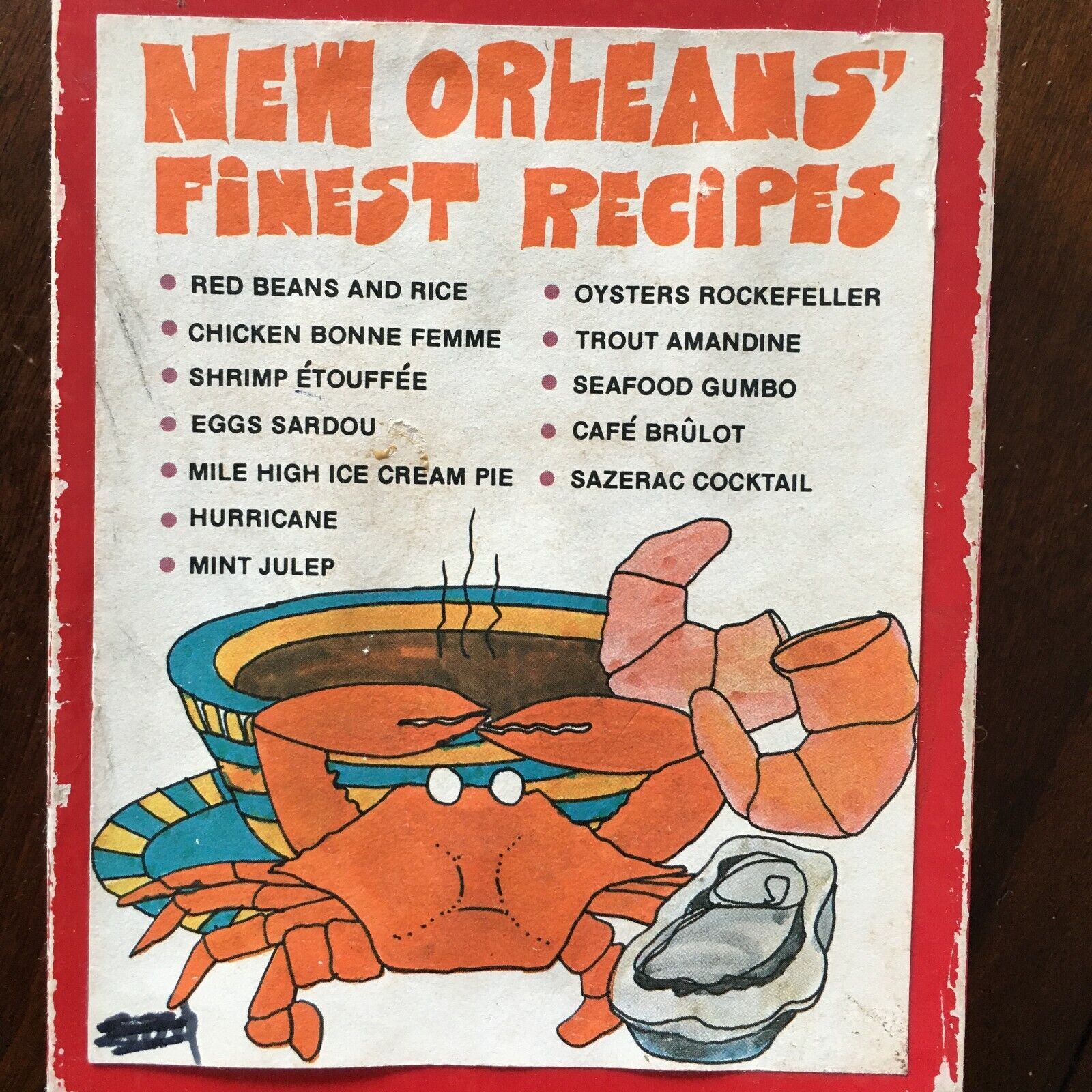 Kathleen Norris Cook New Orleans' Finest Recipes Cards and Envelopes 1973