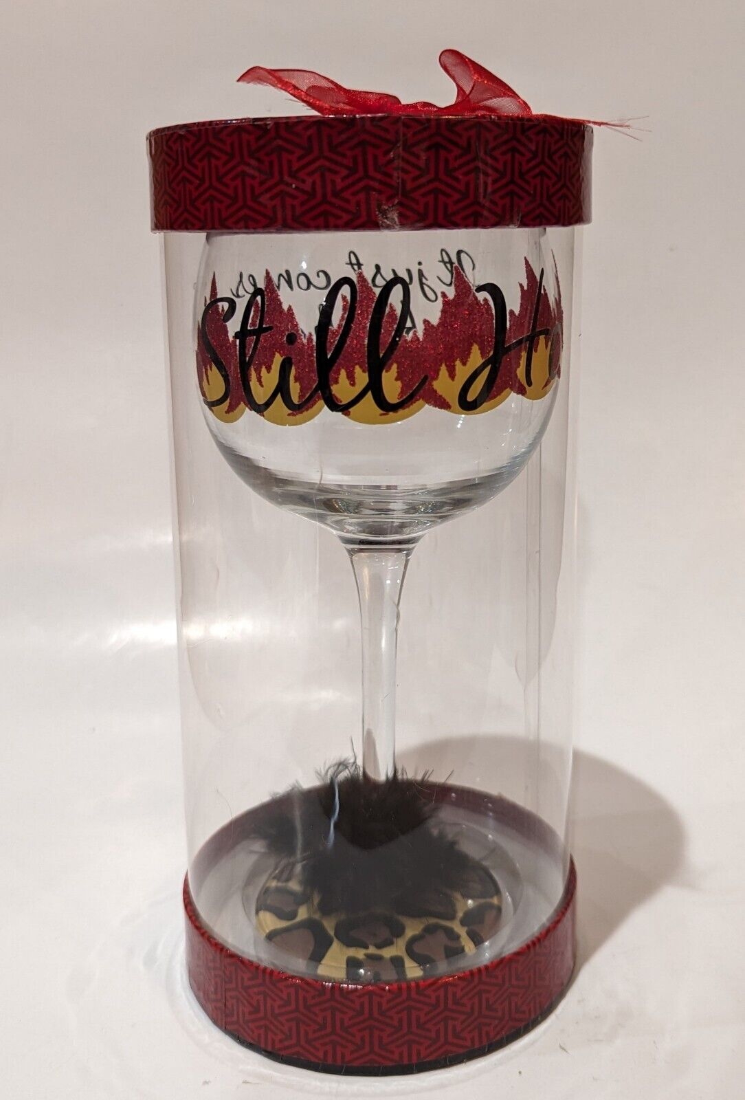 Birthday Novelty Wine Glass, Still Hot It Just Comes in Flashes by Minx, 13 oz