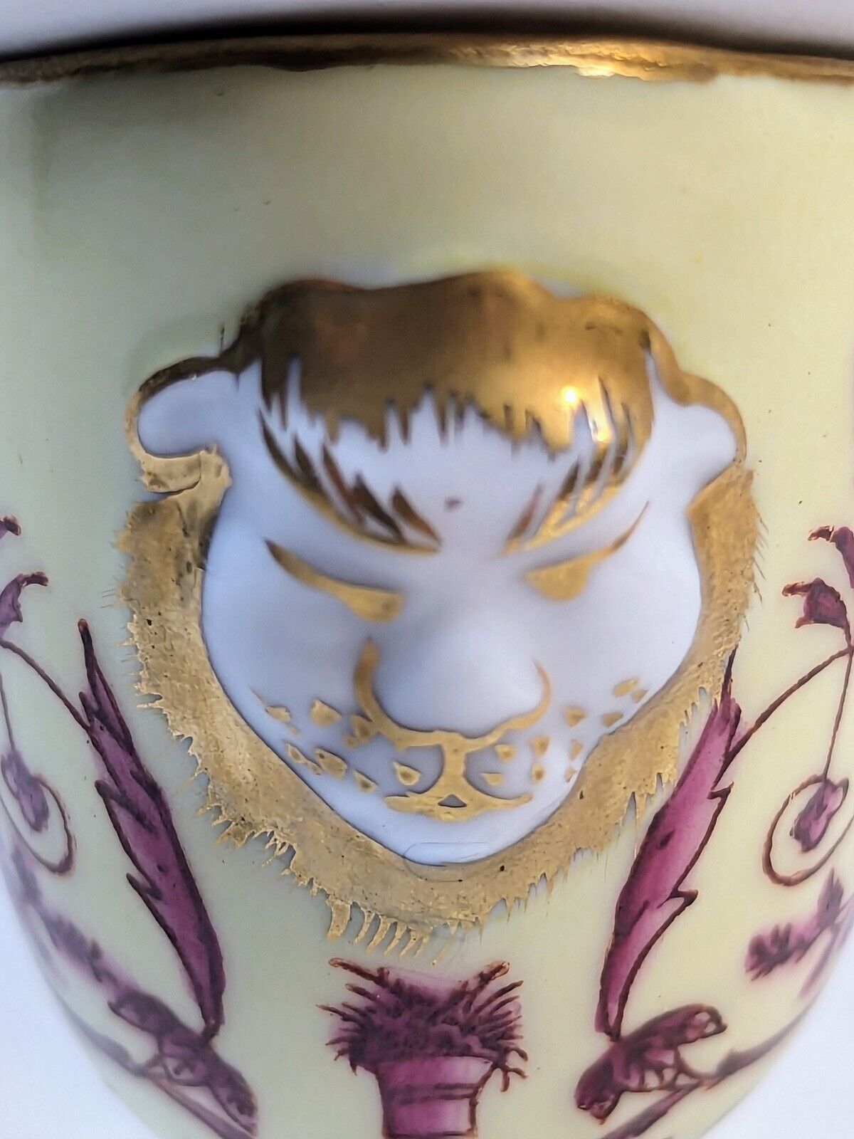 Unique Miniature Urn Chelsea House Rare Fine Porcelain Bowl 5.5