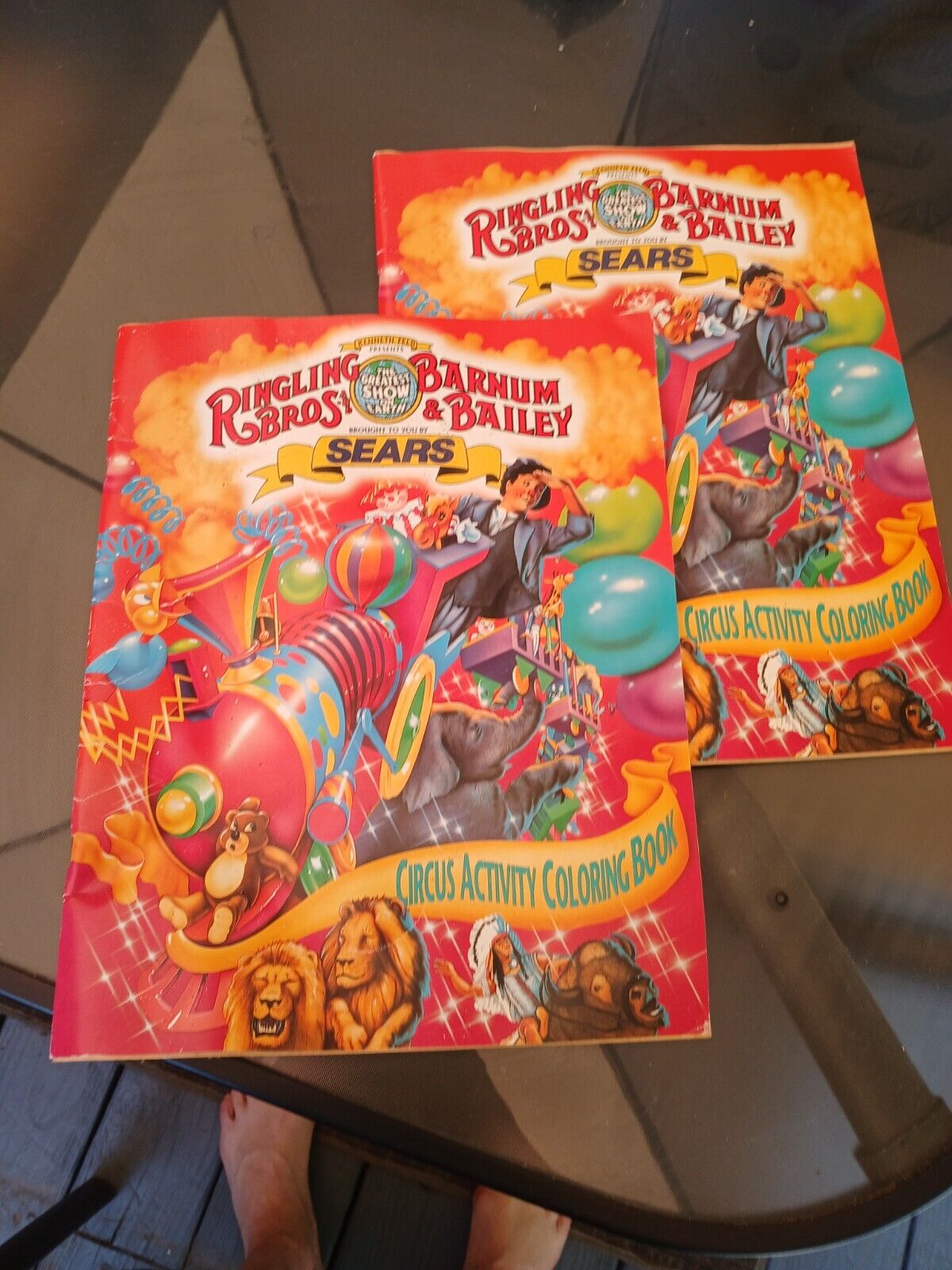 Ringling Bros Barnum and Bailey coloring books brought to you by Sears