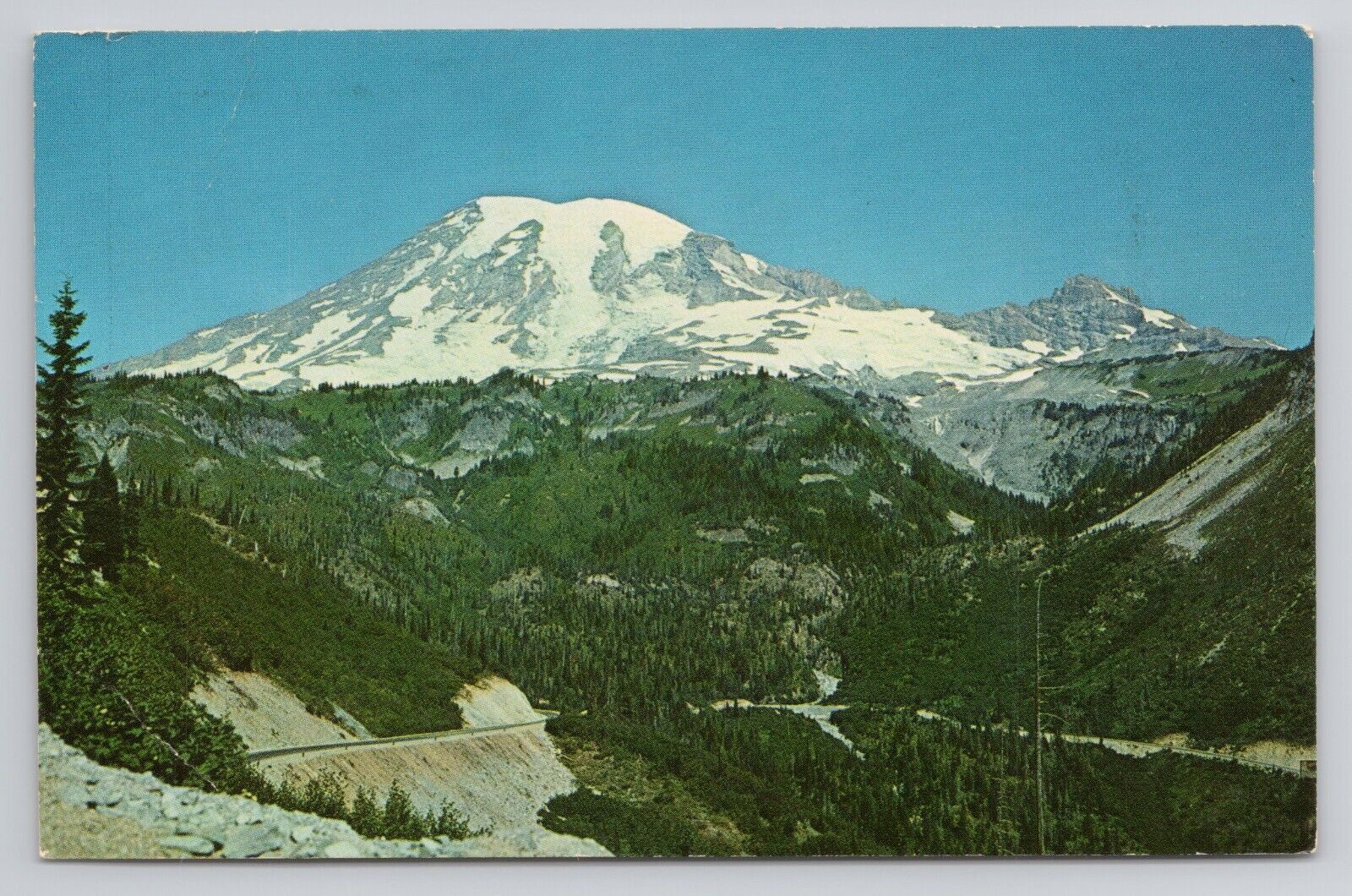 Postcard Mt Rainier Washington