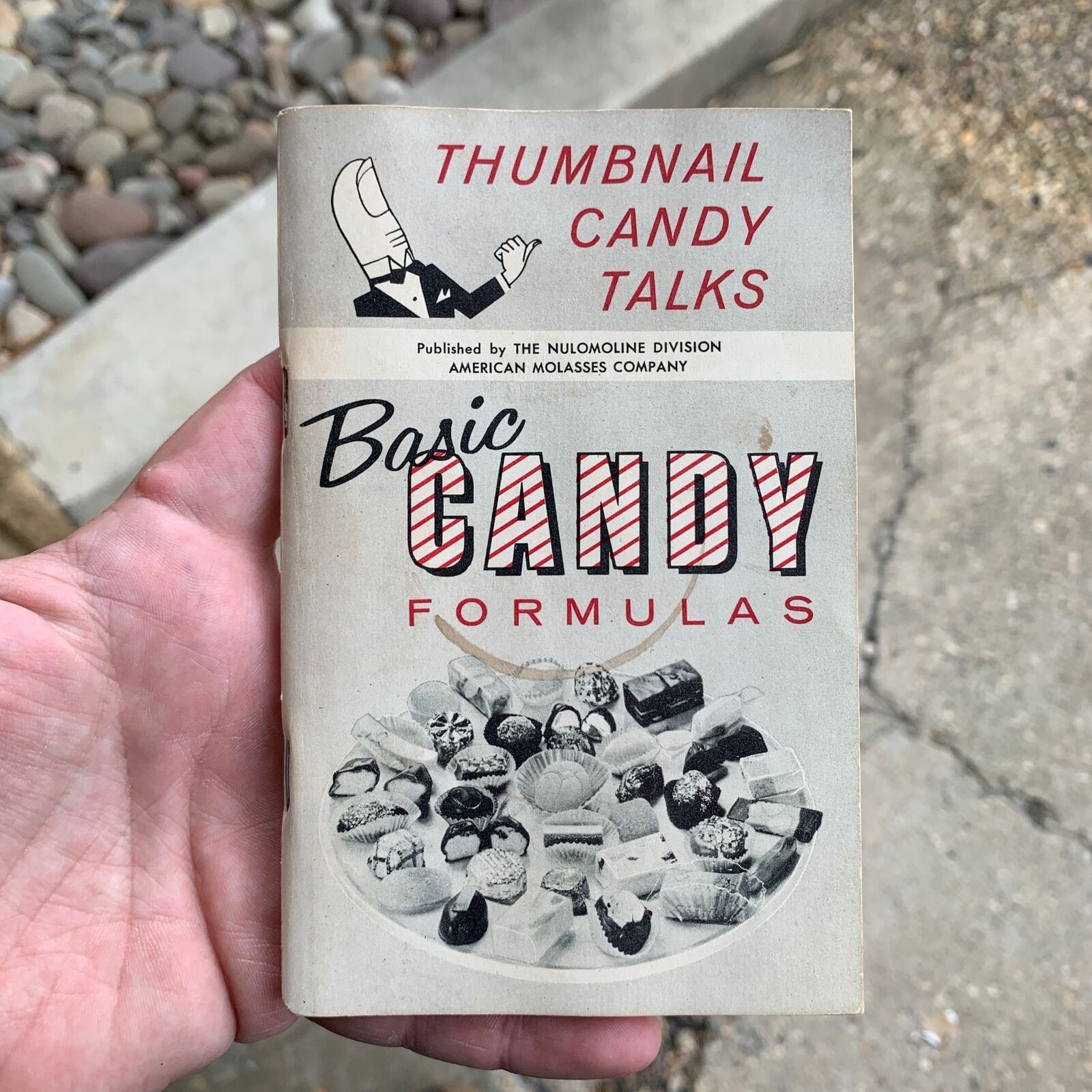 Vtg THUMBNAIL CANDY TALKS Basic Candy Formulas 1959 Nulomoline Advertising