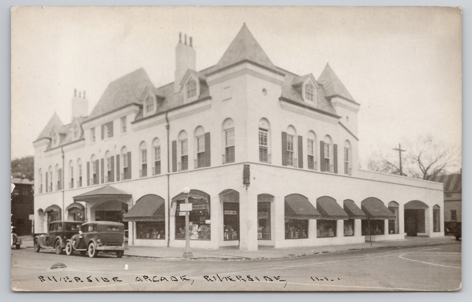 Arcade Building Riverside Illinois c1930 Real Photo Postcard RPPC - Unposted