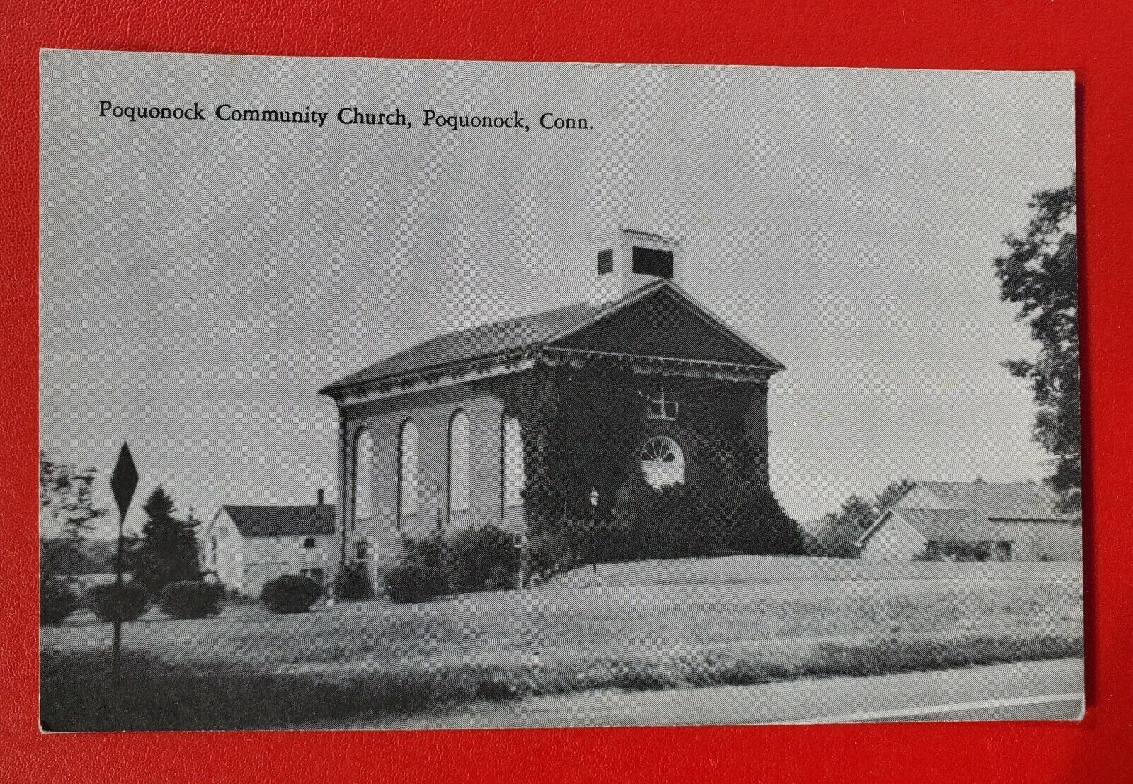Poquonock, CT  Connecticut Community Church DB UP 1900s Antique Postcard C75