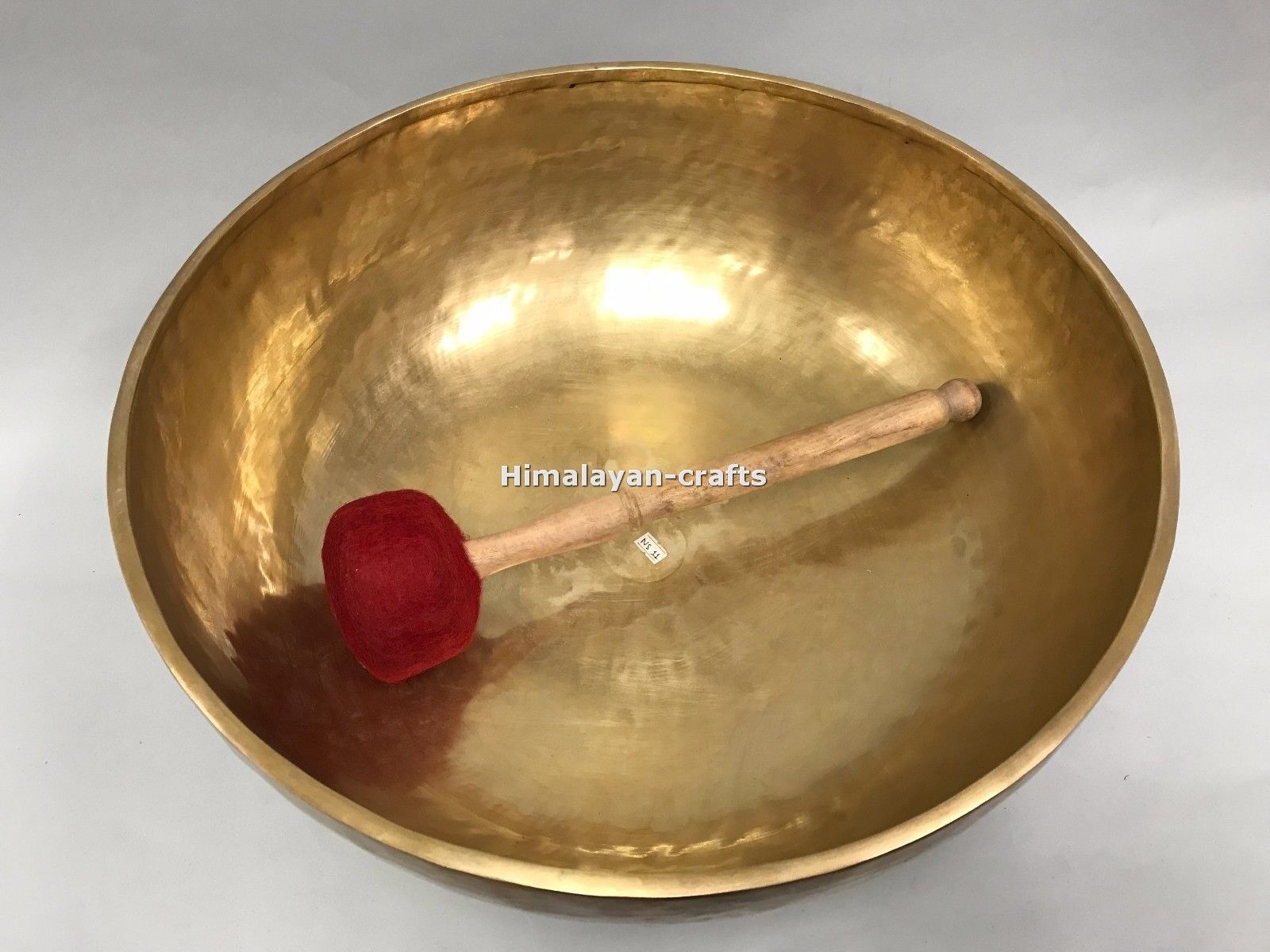 Tibetan Himalayan Large Healing bowl 20 inches singing bowl to stand Inside 