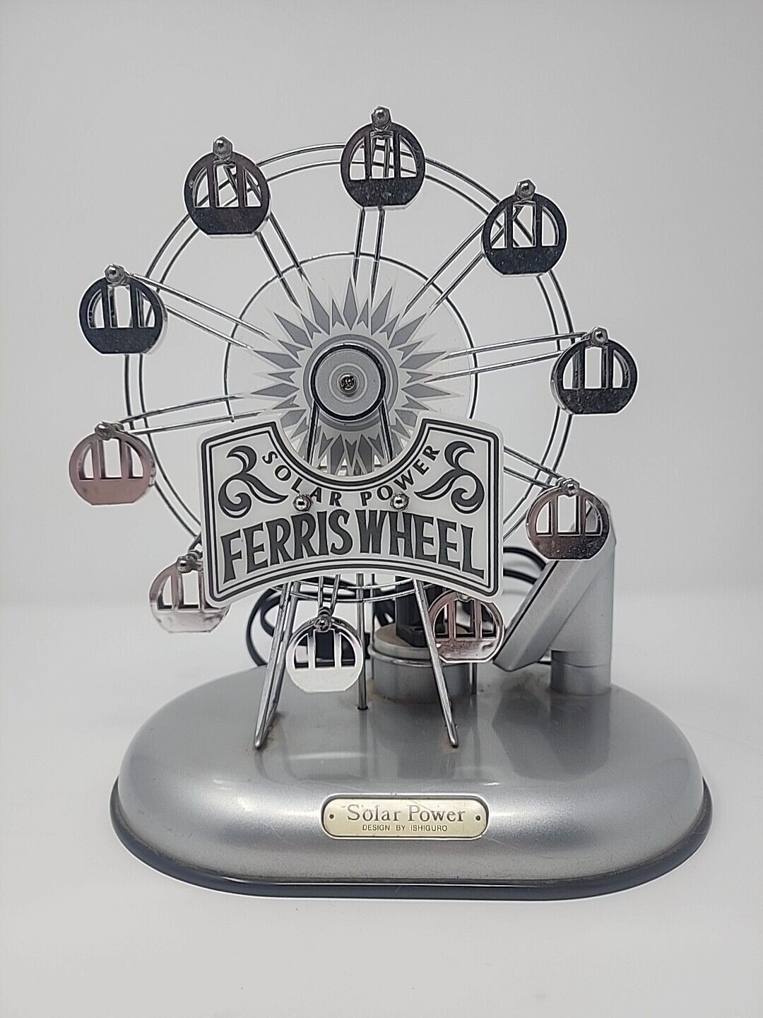 Electric Solar Power FERRIS WHEEL by Ishiguro Novelty Lamp WORKS See Video