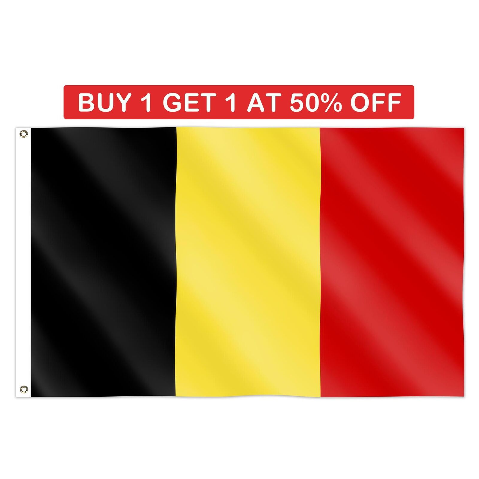 Belgium Flag Large 5x3FT National World Cup Belgian Sports Football Fan Support