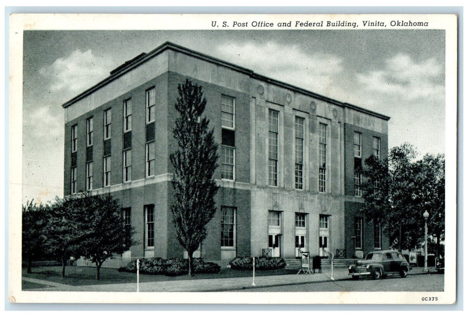 c1940's US Post Office and Federal Building Vinita Oklahoma OK Vintage Postcard