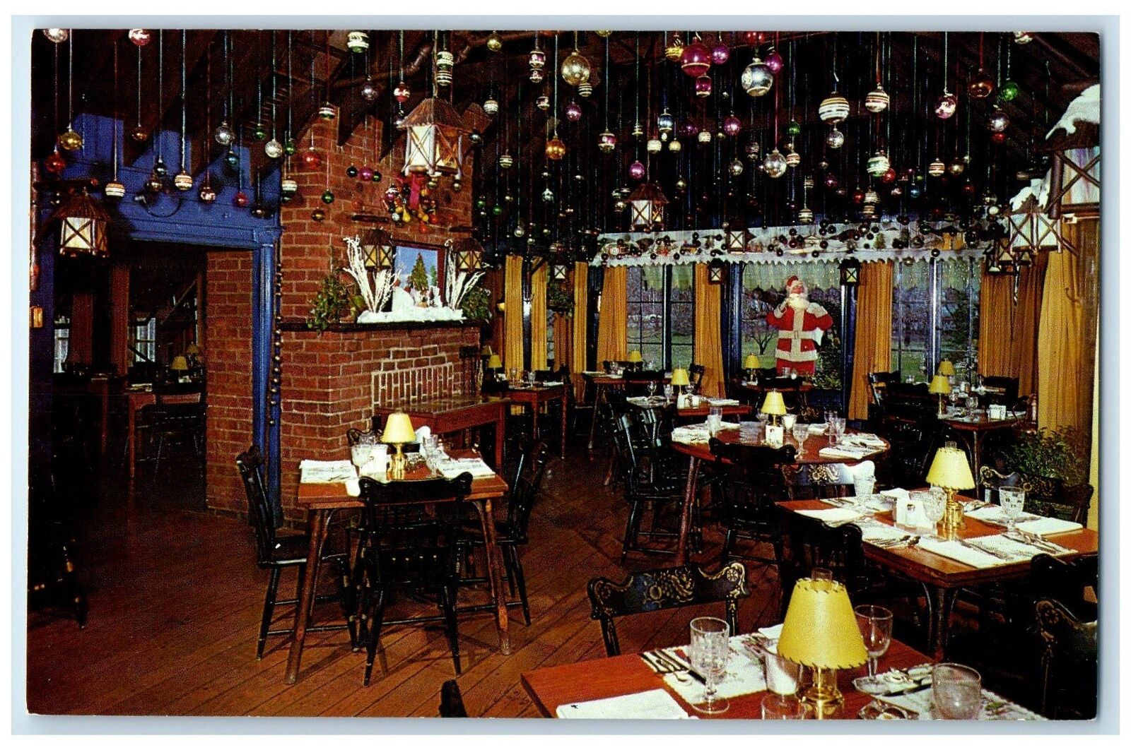 c1960's Mrs. K Toll House Interior Restaurant Silver Spring Maryland MD Postcard