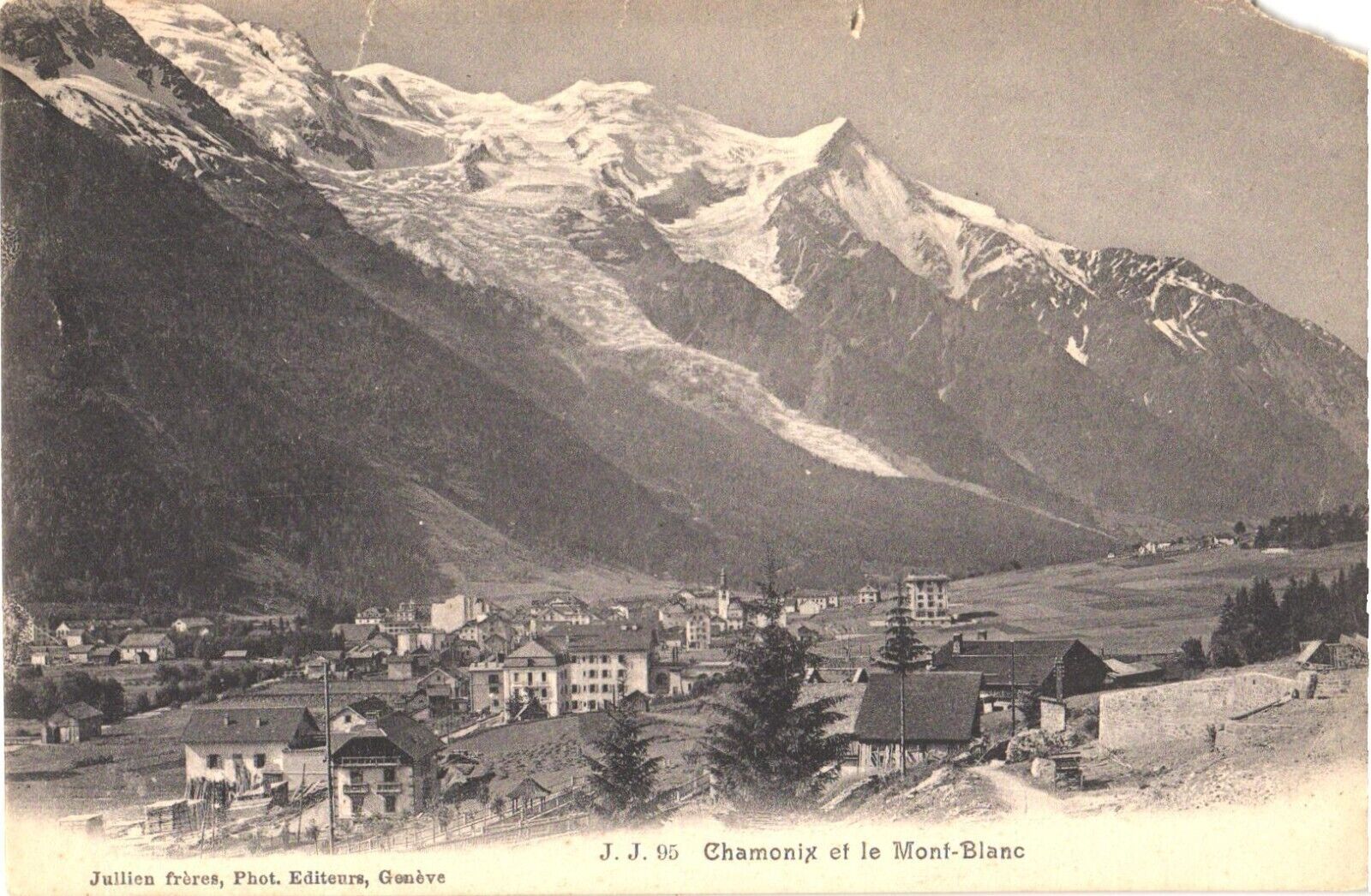 Breath-taking View of Chamonix and Mont Blanc, France Postcard