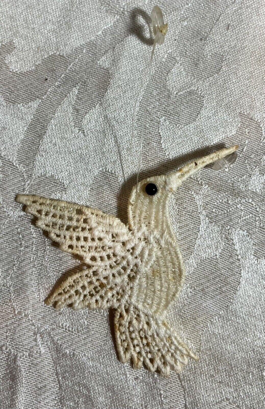 Antique Embroidered Hummingbird