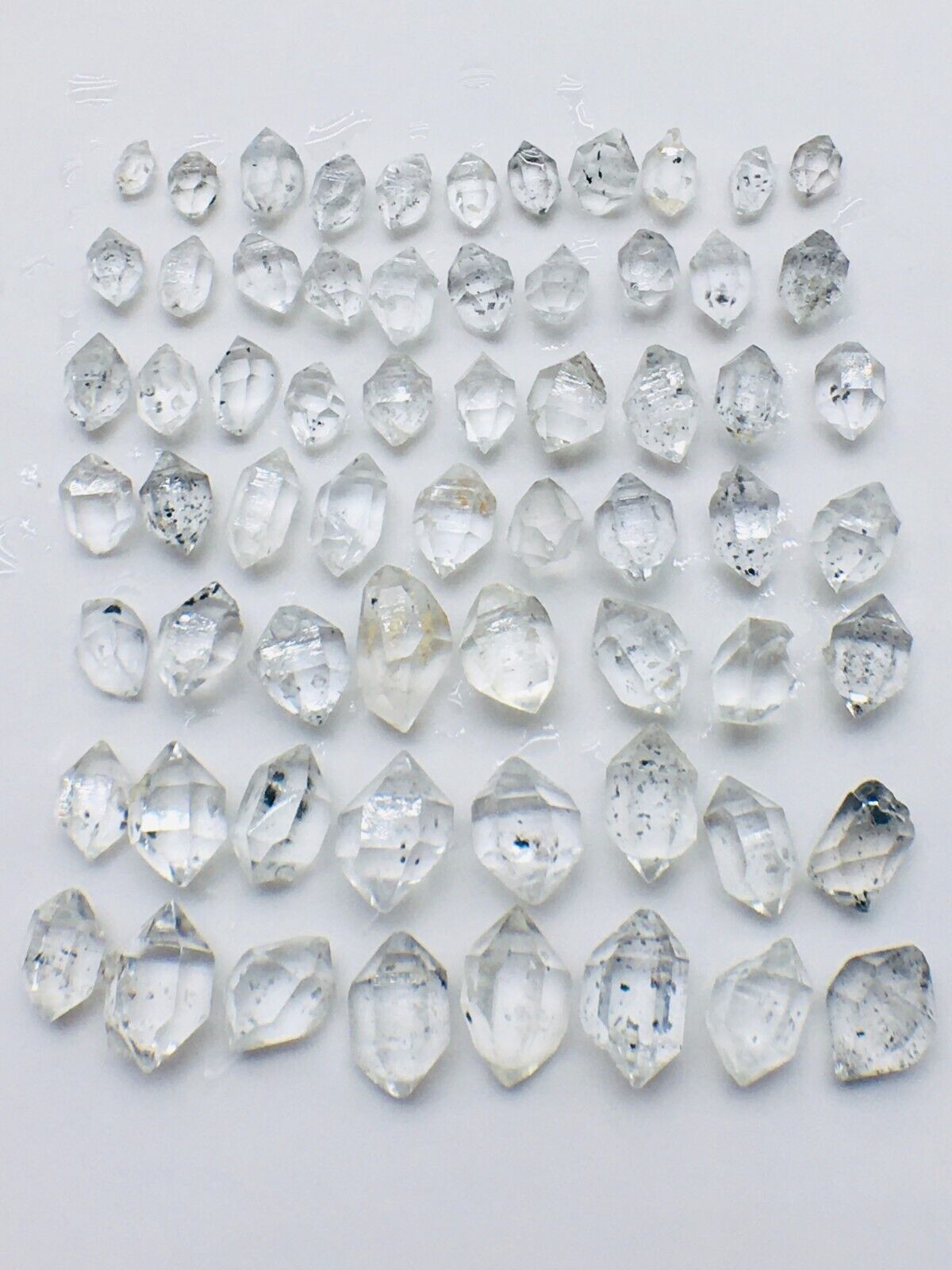 64pc Herkimer Diamond AAA small 4mm to10mm Top gem crystal From-NY  50ct F12