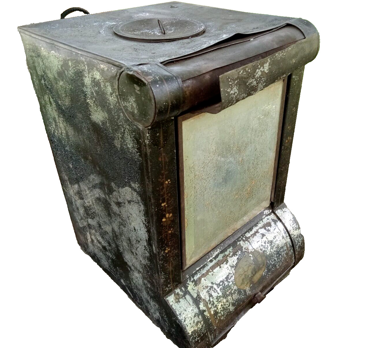 Original 1800\'s Toleware General Store Counter Top Tea Coffee Spice Tin Box Bin