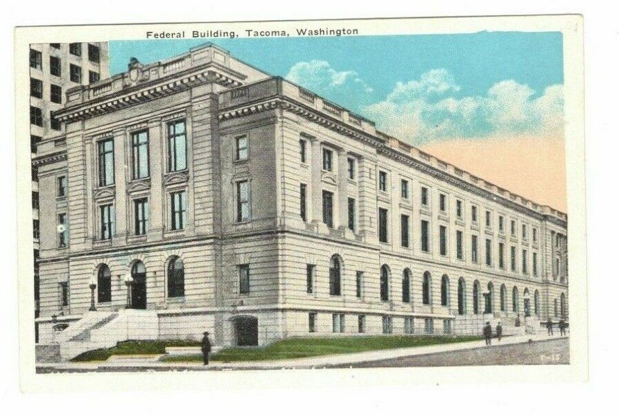 Federal Building Tacoma WA Washington Circa 1920 Postcard 