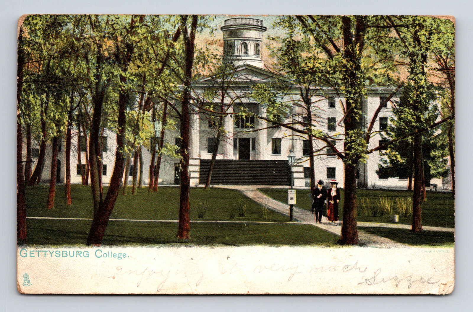 c1907 UDB Postcard Gettysburg College Raphael Tuck & Sons PA Pennsylvania