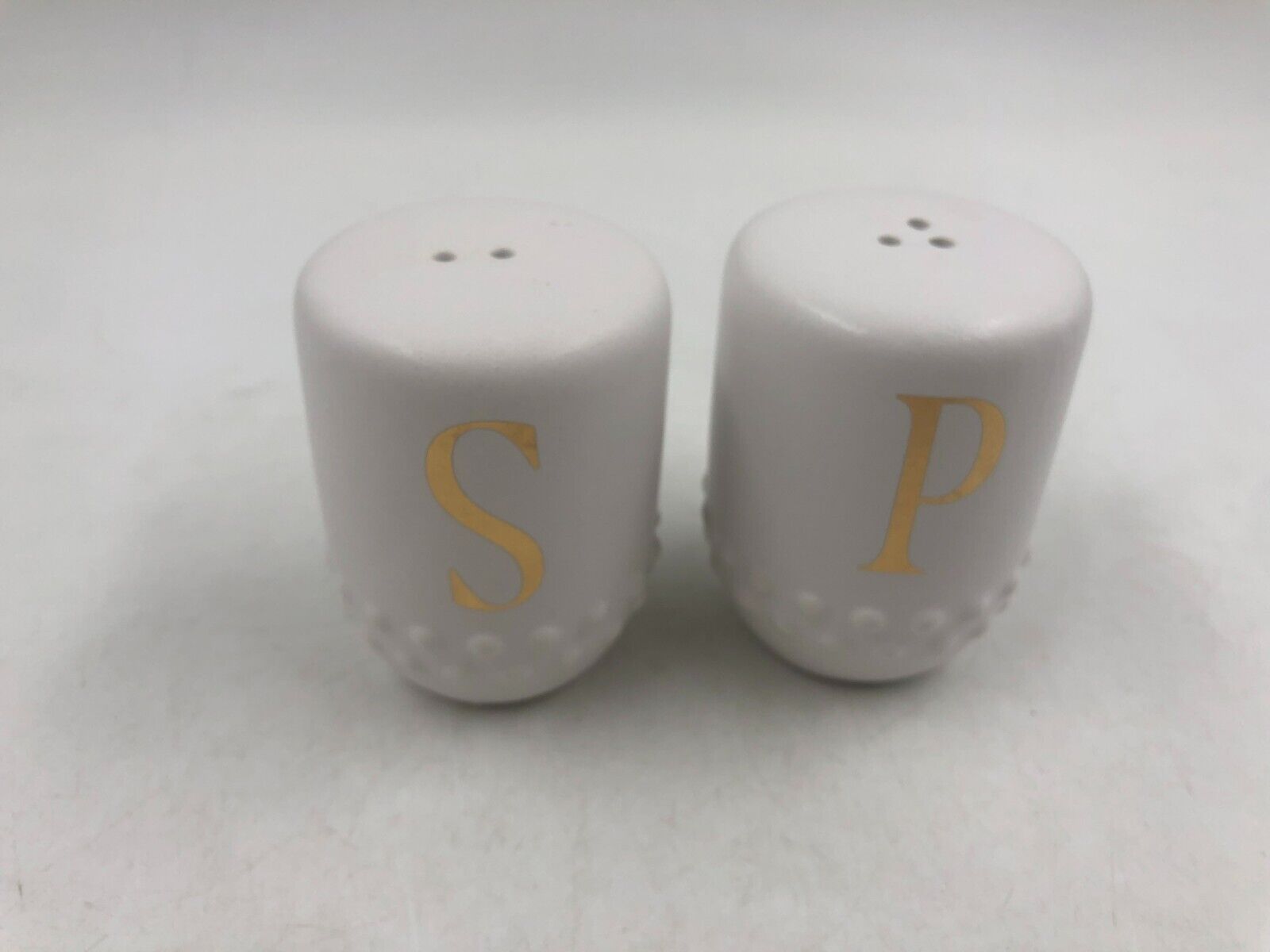 Ceramic 3in White Salt & Pepper Shakers CC02B13027