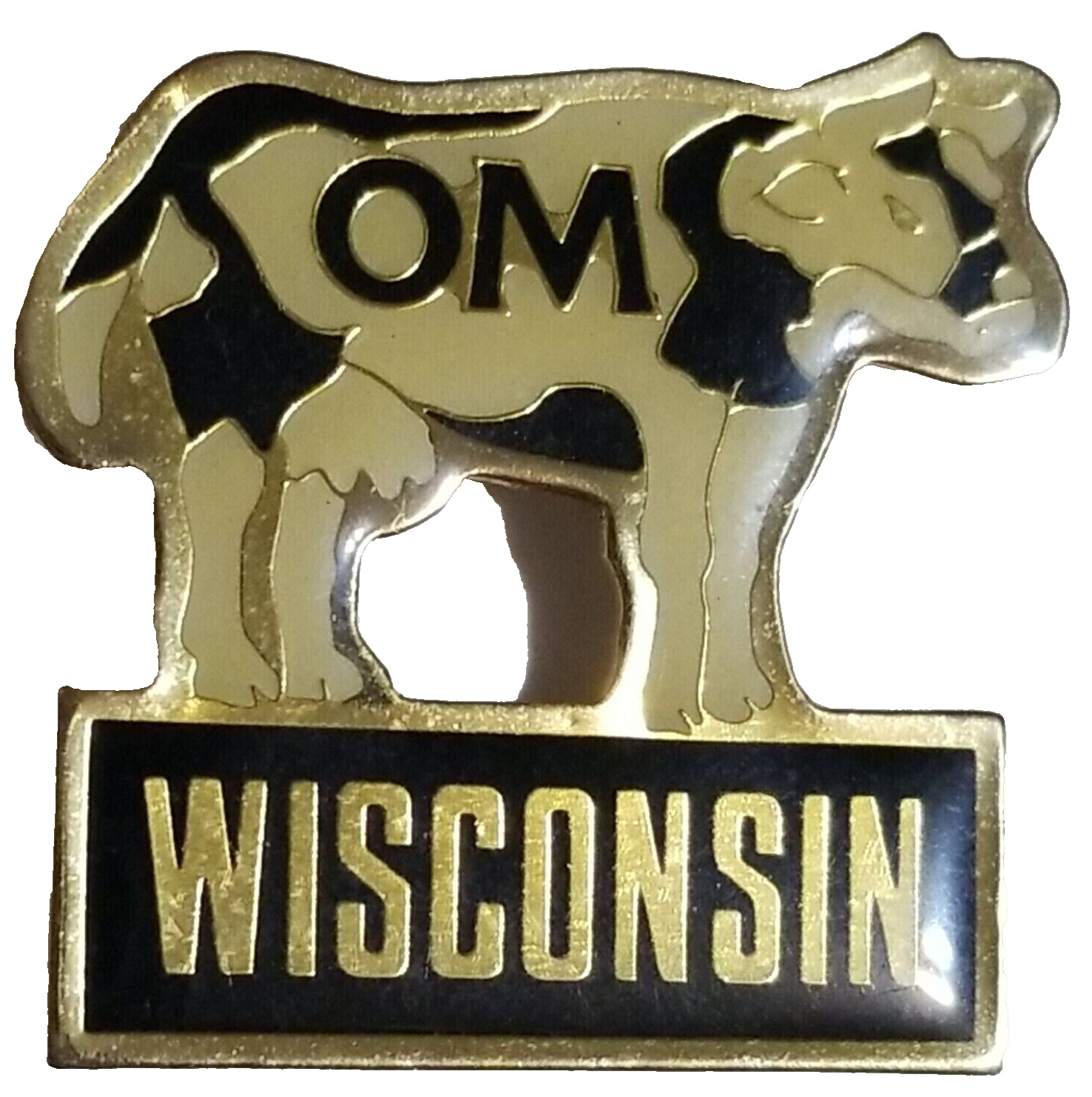 WI OM Pin Odyssey of the Mind💥 Standing Cow Dairy Wisconsin Vintage
