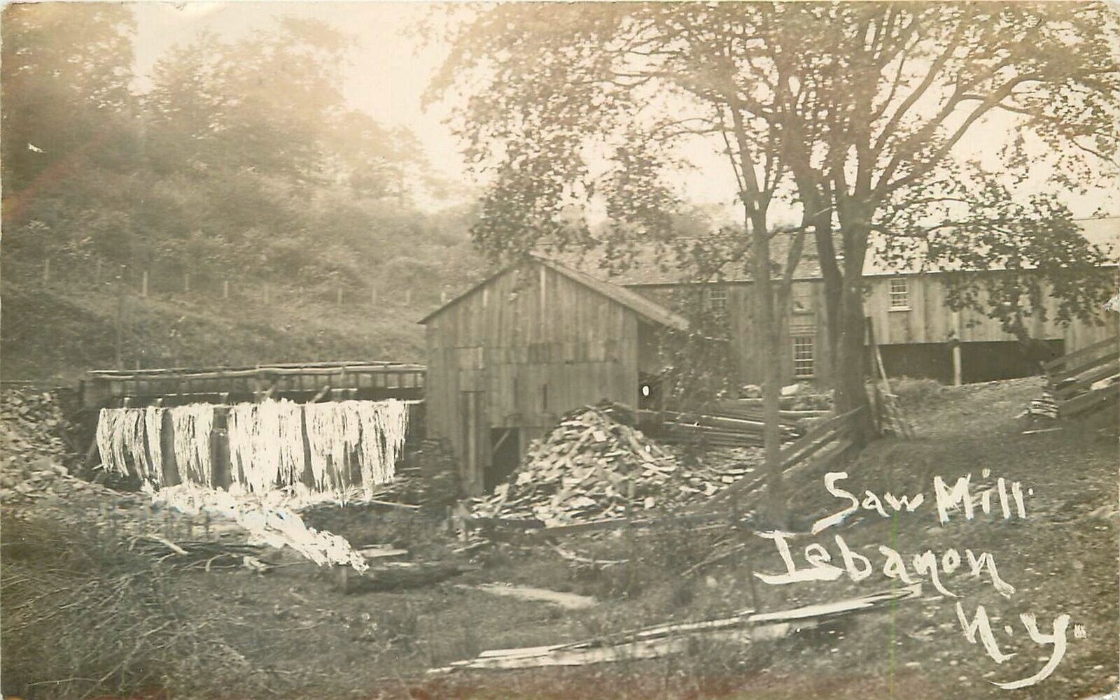 Postcard RPPC Photo New York Saw Mill Occupation 1909 23-561