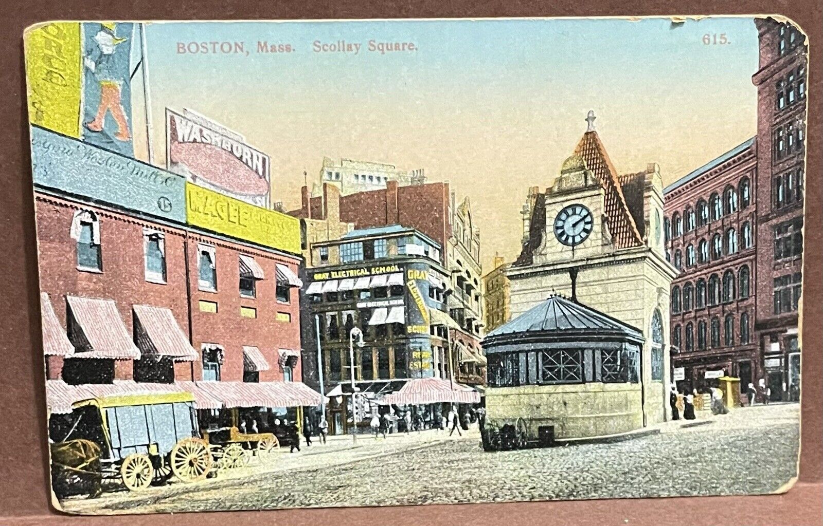 Postcard ~ BOSTON MASSACHUSETTS MA ~ SCOLLAY SQUARE ~ 1910's ~