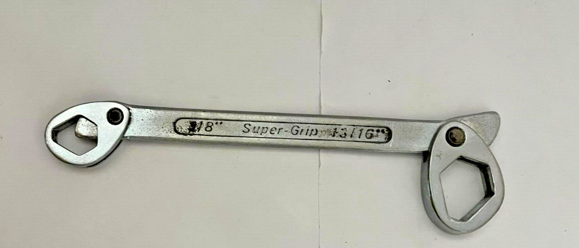 VGC Vtg. Super-Grip Universal Wrench SAE Metric 3/8” 13/16