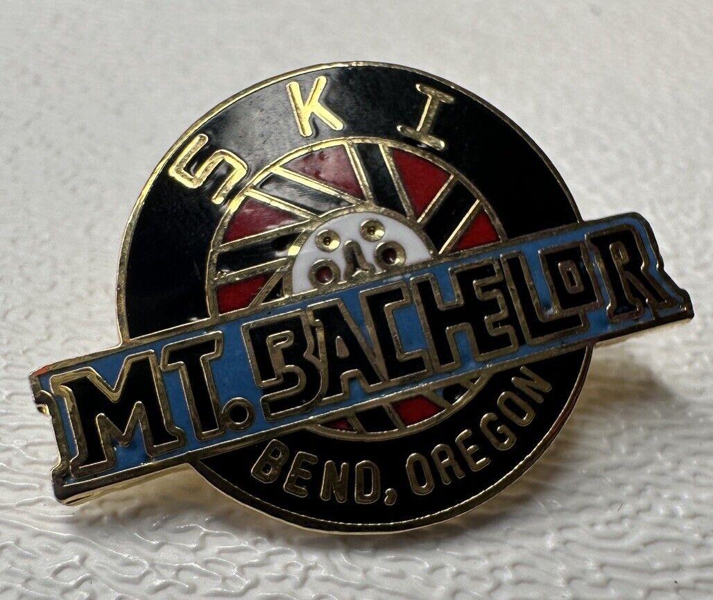 Vintage Mt Bachelor Bend Oregon Ski Resort Hat Cap Lapel Pin